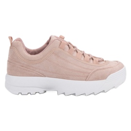 Sneakers på platformen lyserød