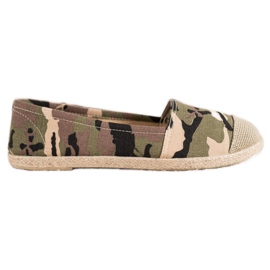 Moderigtigt Espadrilles Moro brun grøn