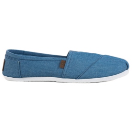 Blå Slip On Sneakers