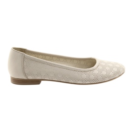 Kvinders beige ballerinaskind Angello 1780