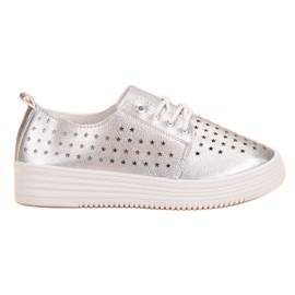 Sølv Openwork sneakers grå
