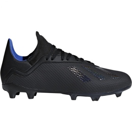 Adidas X 18.3 Fg Jr D98184 fodboldstøvler flerfarvet sort