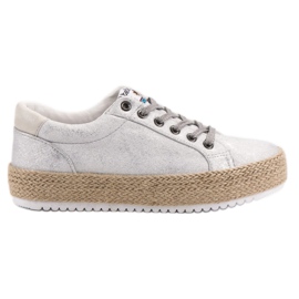 Betler Moderigtige Espadrilles sneakers grå