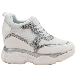VICES Sneakers med brokade hvid