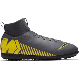 Nike Mercurial Superfly X 6 Club Tf Jr AH7345-070 fodboldsko sort grå
