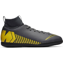 Indendørs sko Nike Mercurial Superfly X 6 Club Ic Jr AH7346-070 sort grå