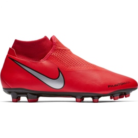 Nike Phantom Vsn Academy Df FG / MG M AO3258-600 fodboldsko rød rød