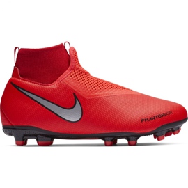 Nike Phantom Vsn Academy Df FG / MG Jr AO3287-600 fodboldsko rød rød