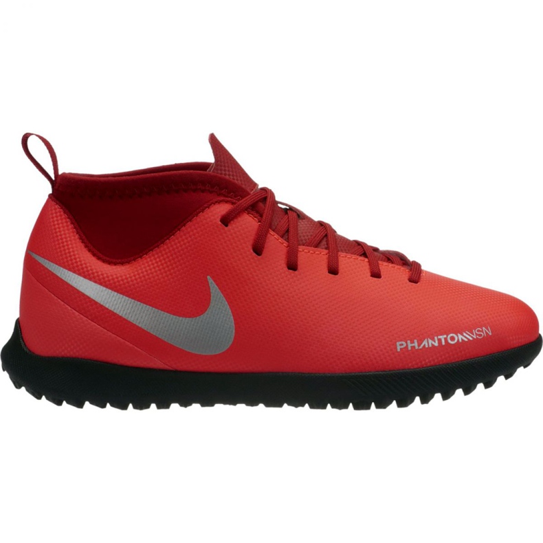 Nike Phantom Vsn Club Df Tf Jr AO3294-600 fodboldsko rød flerfarvet