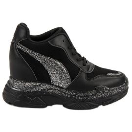 Sorte sneakers med Glitter VICES