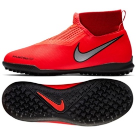 Nike Phantom Vsn Academy Df Tf Jr AO3292-600 fodboldsko rød rød
