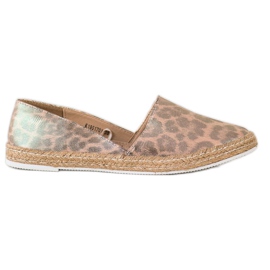 Kylie Plettet Espadrilles beige gylden