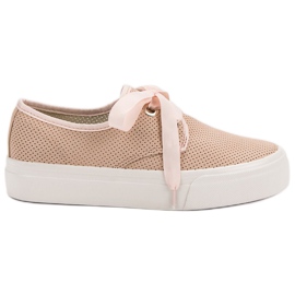 Kylie Sneakers bundet med et bånd brun