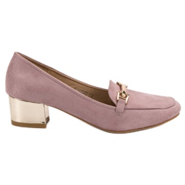 Kylie Højhælede loafers violet