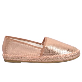 Champagne metalliske espadriller A645-ESP-1 Champagne lyserød