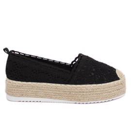 Sort blonder espadriller A8692 Sort