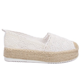 Hvid blonder espadriller A8692 Hvid