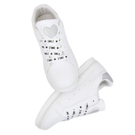 Kvinder hvide og sølv sneakers H99-36 sølv