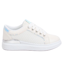 Hvide holografiske sneakers ZF-40 Hvid