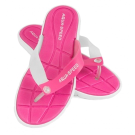 Aqua-Speed ​​Bali tøfler pink og hvide 05 479