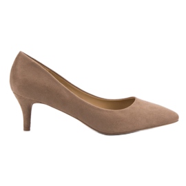 Beige ruskindshæl