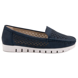 Vinceza Marineblå loafers marine blå