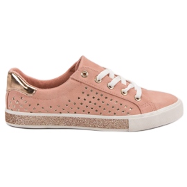 Kylie Lyserøde sneakers med stjerner