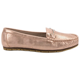 Kylie Skinnende loafers lyserød