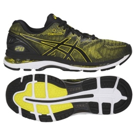 Asics Ascis Gel Nimbus 20 M T800N-8990 løbesko sort gul