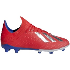Adidas X 18.1 Fg Jr BB9353 fodboldstøvler rød rød