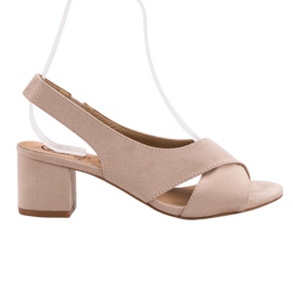 Kylie Sandaler i ruskind beige