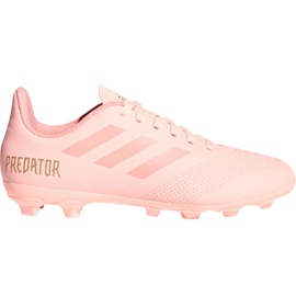 Adidas Predator 18.4 FxG Jr DB2322 fodboldstøvler flerfarvet lyserød