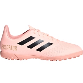 Adidas Predator Tango 18.4 Tf Jr DB2339 fodboldstøvler lyserød lyserød