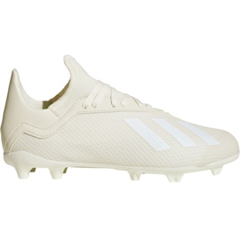 Adidas X 18.3 Fg Jr DB2417 fodboldstøvler flerfarvet hvid