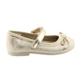 Ballerinas pumps med en American Club GC18 sløjfe brun gul