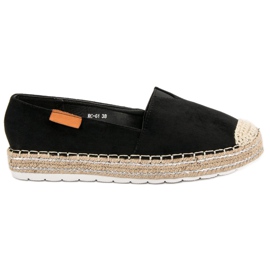 Sort ruskind Espadrilles