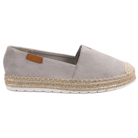 Grå ruskind Espadrilles