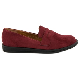 Best Shoes Burgundy Casual Loafers rød