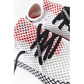 Adidas Deerupt Runner Fodtøj White Core Black Shock Red flerfarvet