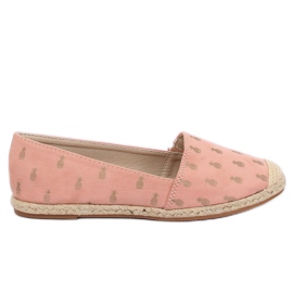 Espadrilles med ananas pink 68-82 Pink lyserød
