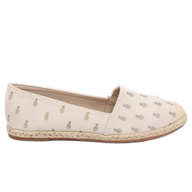 Espadrilles med ananas beige 68-82 Beige