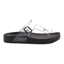Seastar Gennemsigtige flip-flops sort