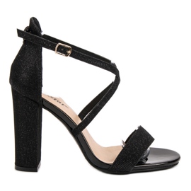 Seastar Elegante sandaler med glitter sort