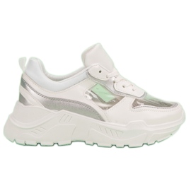 Gennemsigtige sneakers på platformen hvid