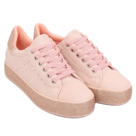 Lyserøde kvinders sneakers R249 Pink