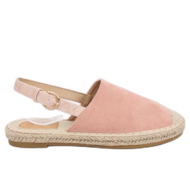 Espadriller med åben hæl pink HH-119 Pink lyserød