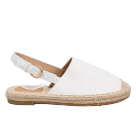 Hvid HH-119 Hvid espadriller med åben hæl