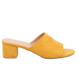 Gule højhælede sandaler QL-89 Gul