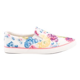 Yes Mile Slipony i blomster hvid flerfarvet