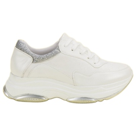 Weide Hvide sneakers med glitter